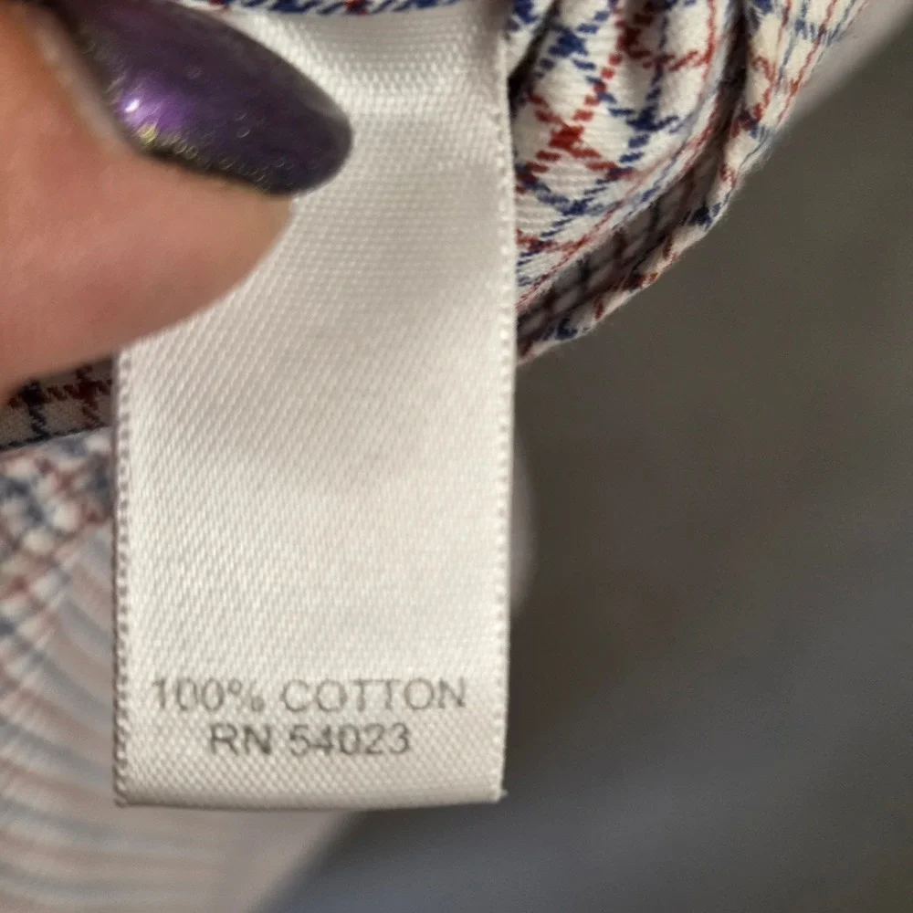 Banana Republic Button Down Shirt Men's Medium Classic Plaid Cotton Preppy